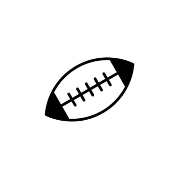 Rugby, American Football Solid Line Icon Vector Illustration Logo Template. Suitable For Many Purposes.