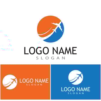 Airplane icon vector illustration design Logo Template