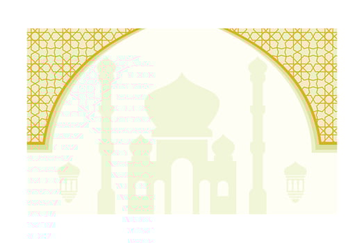Abstract islamic background with traditional ornament green color. Vector illustration.