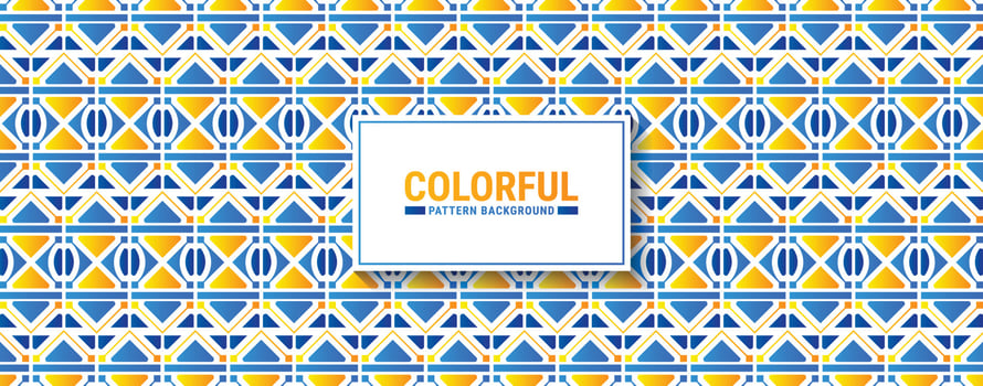 Colorful abstract geometric pattern design vector