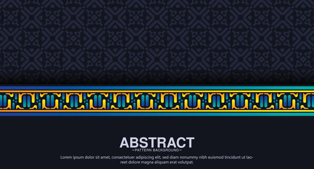 Dark ornament border pattern background vector