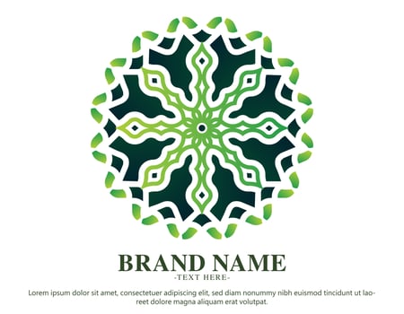 Green art logo design template vector