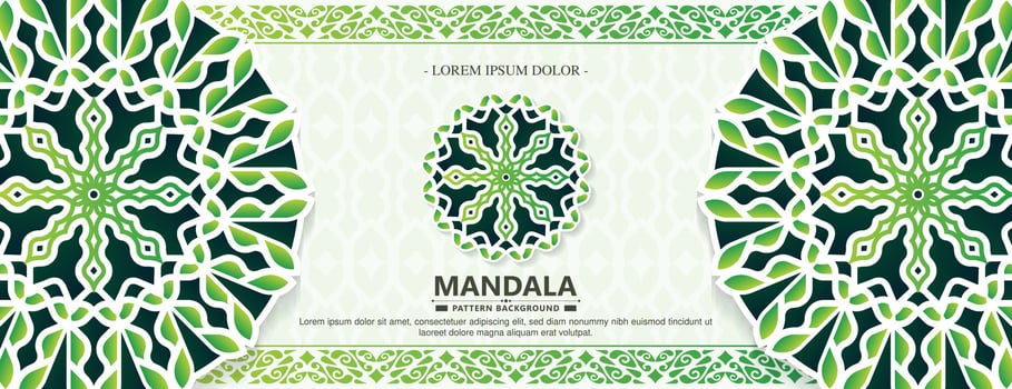 Green decorative mandala background vector