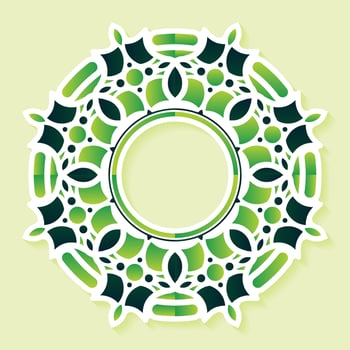 Elegant round border frame design vector