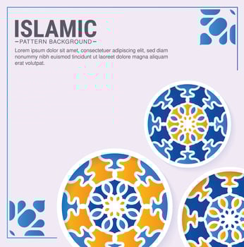 colorful islamic arabic pattern background vector
