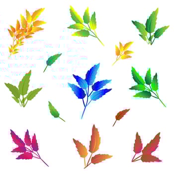 Flowers leaves ornate decoration abstract background art graphic design vector illustration