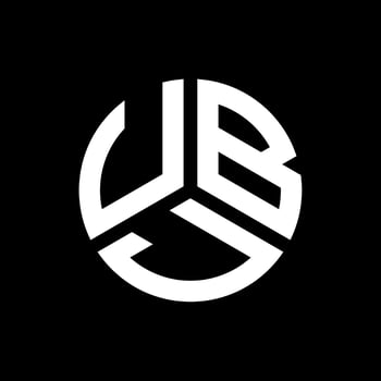 UBJ letter logo design on black background. UBJ creative initials letter logo concept. UBJ letter design. vector