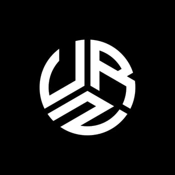 URZ letter logo design on black background. URZ creative initials letter logo concept. URZ letter design. vector