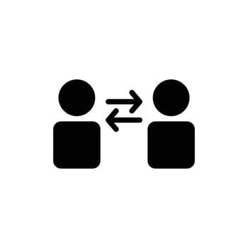 this is the icon of two people communicating vector
