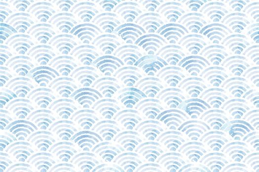 watercolor blue wave seamless pattern background vector
