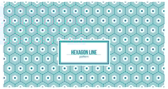 multiple hexagon pattern with stripes inside vector