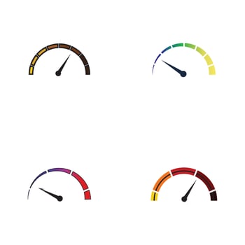 Speedometer vector graphic design illustration template