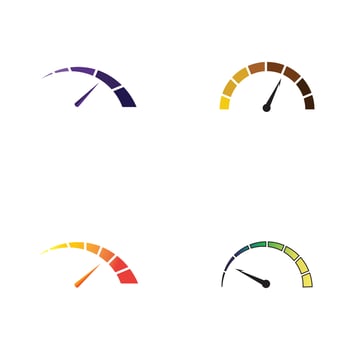 Speedometer vector graphic design illustration template