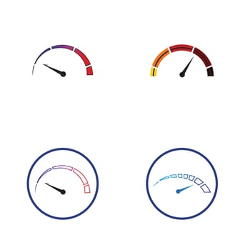 Speedometer vector graphic design illustration template