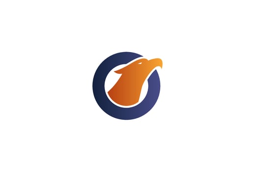 Simple Minimalist Modern Eagle Hawk Falcon Bird Head Logo Design Vector