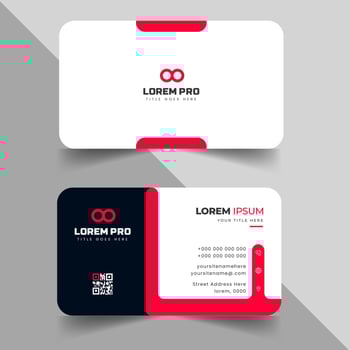 modern creative simple clean business card or visiting card design template with unique shapes vector