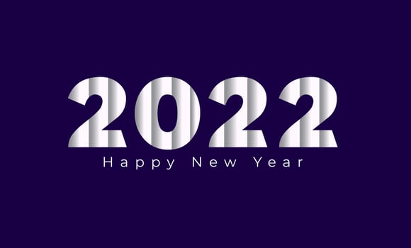 Happy New Year 2022 Background Template. vector