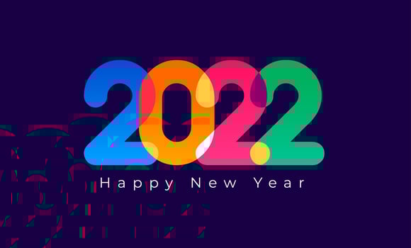 Happy New Year 2022 Background Template. vector