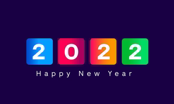 Happy New Year 2022 Background Template. vector