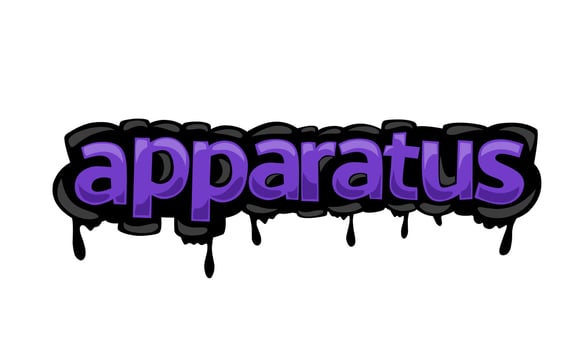 APPARATUS writing vector design on white background