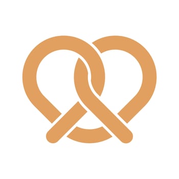 pretzel bread vector icon