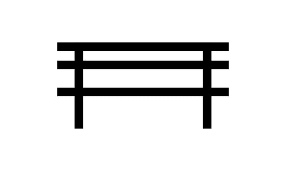 park bench vector icon