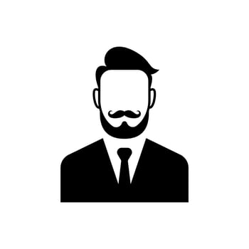 beard business man icon vector