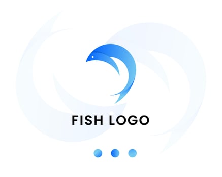 fish logo design template vector