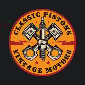 Vintage Custom Motorcycle Vintage Badge vector