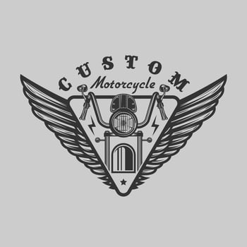 Vintage Custom Motorcycle Vintage Badge vector