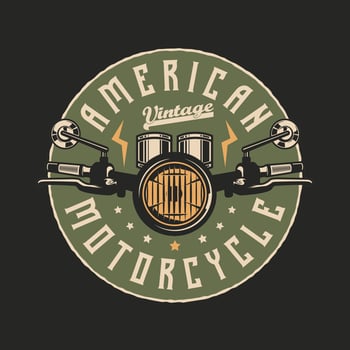 Vintage Custom Motorcycle Vintage Badge vector