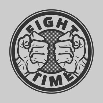 MMA mixed martial art emblem vector