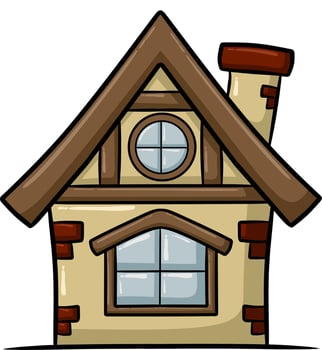 House illustration cartoon vector