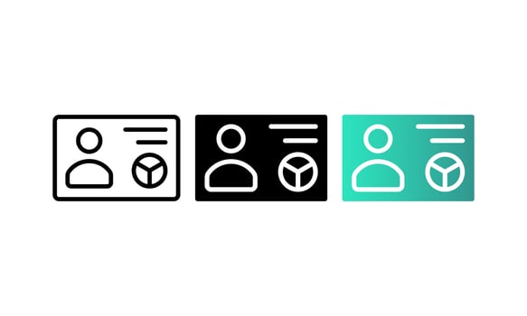 driving license vector icon