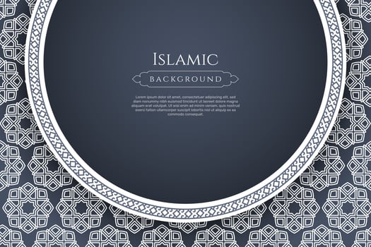 Islamic ornament border frame pattern background with copy space for text. - Vector. vector