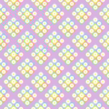 Seamless background with multicolored floral patterns on purple background. vector
