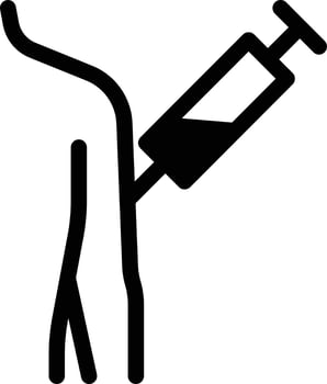 injection vector illustration on a background.Premium quality symbols. vector icons for concept and graphic design.