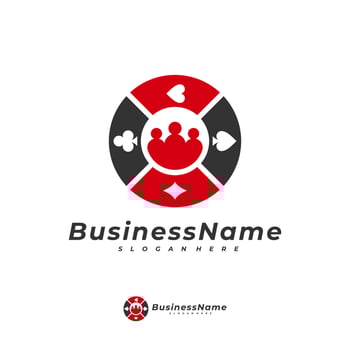 Poker People logo vector template, Creative Gambling logo design concept