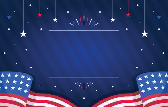 Fourth Of July Cartoon Background Concept vector