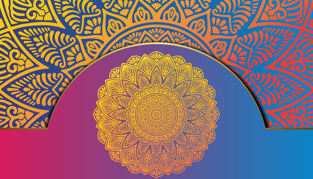 Mandala ornate background for marketing agency vector
