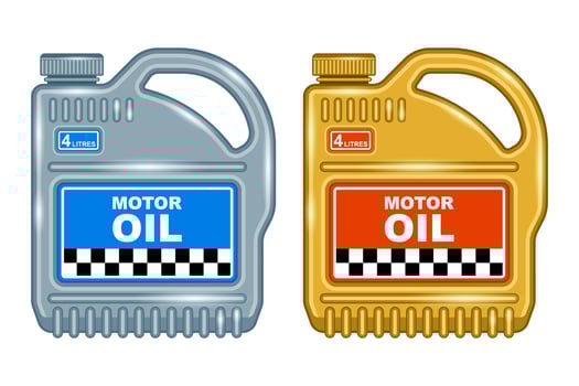 Plastic canister for motor oil mockup realistic isolated white background vector