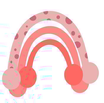 Sweet rainbow element for love vector