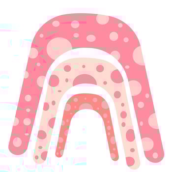 Sweet rainbow element for love vector