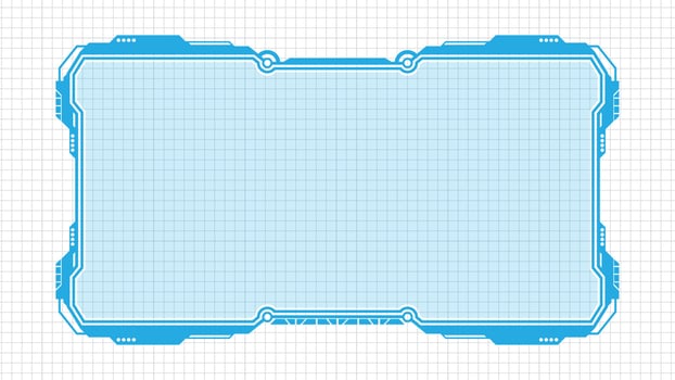 abstract futuristic background of hud ui display screen on white background vector