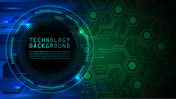 cyber circuit future technology concept background vector