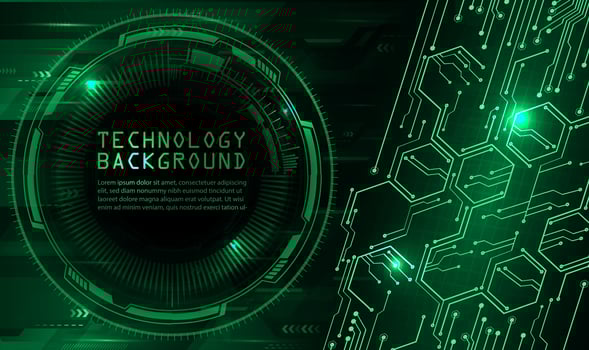 cyber circuit future technology concept background vector