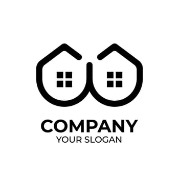 Real estate logo design vector