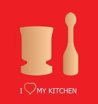 I love my kitchen vector