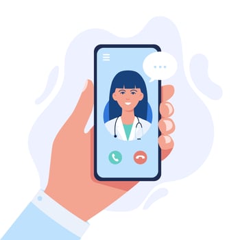 Online medicine concept vector illustration.