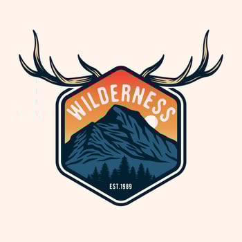 Vintage Hunting and Adventure Emblem Badge vector